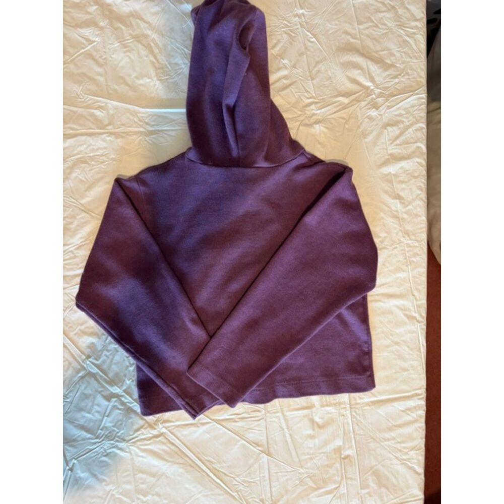 Route 66 Girls Purple Hooded Button‑Front Sweater – Size 6/6X